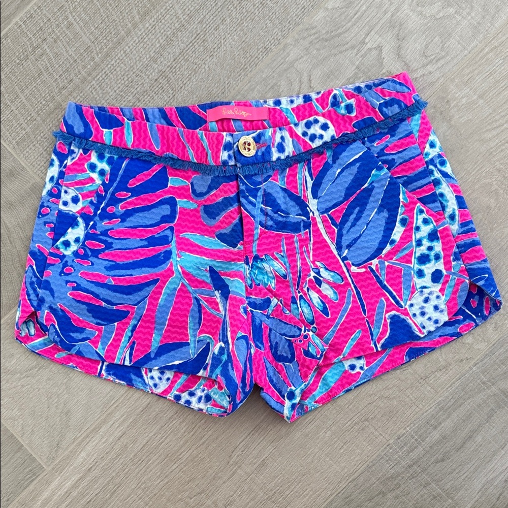 NWT Lilly Pulitzer Adie Short, Bougainvillea Pink/Cliffside Garden. Size 00.